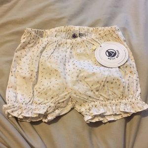 NWT Petit Bateau bloomers 12m